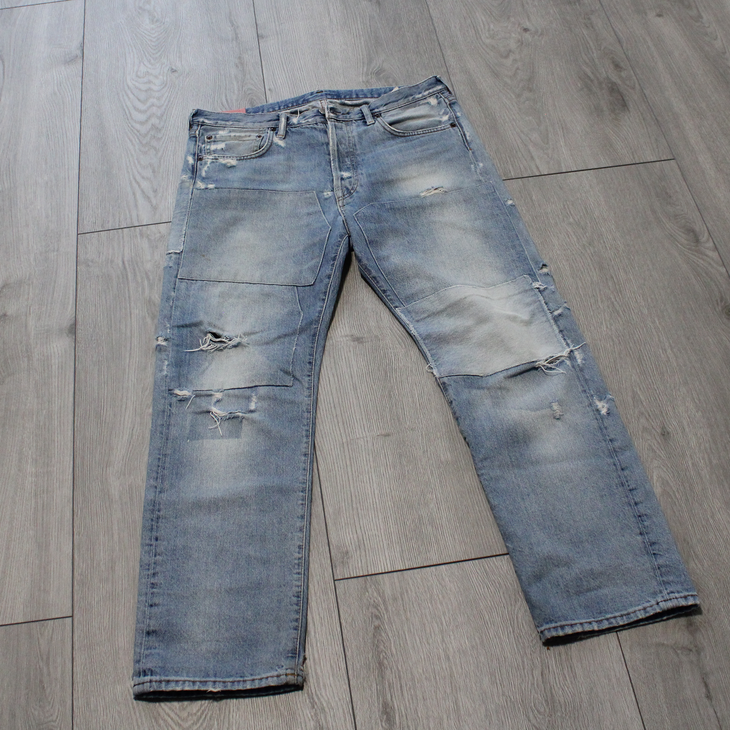 acne studios patchwork denim