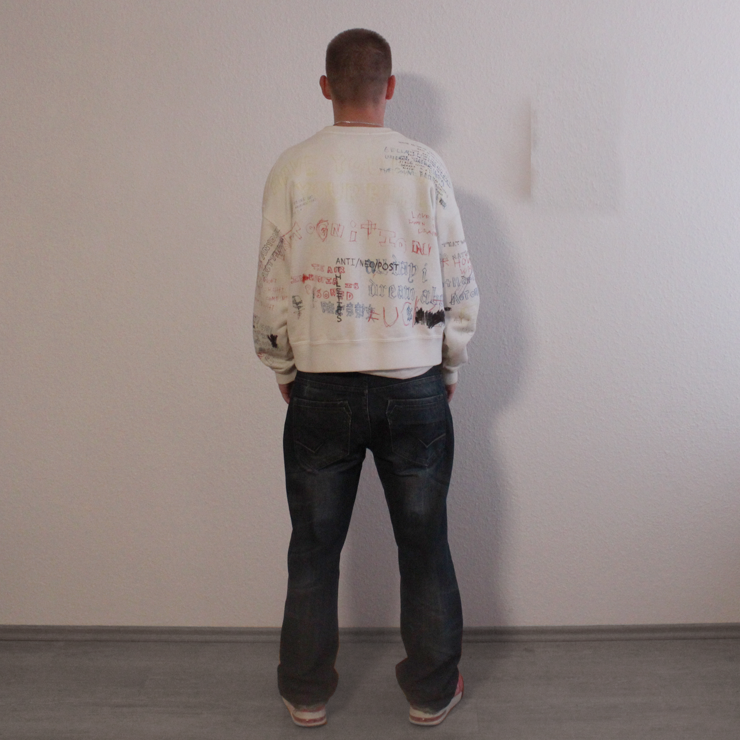 yeezy season 5 scribble crewneck