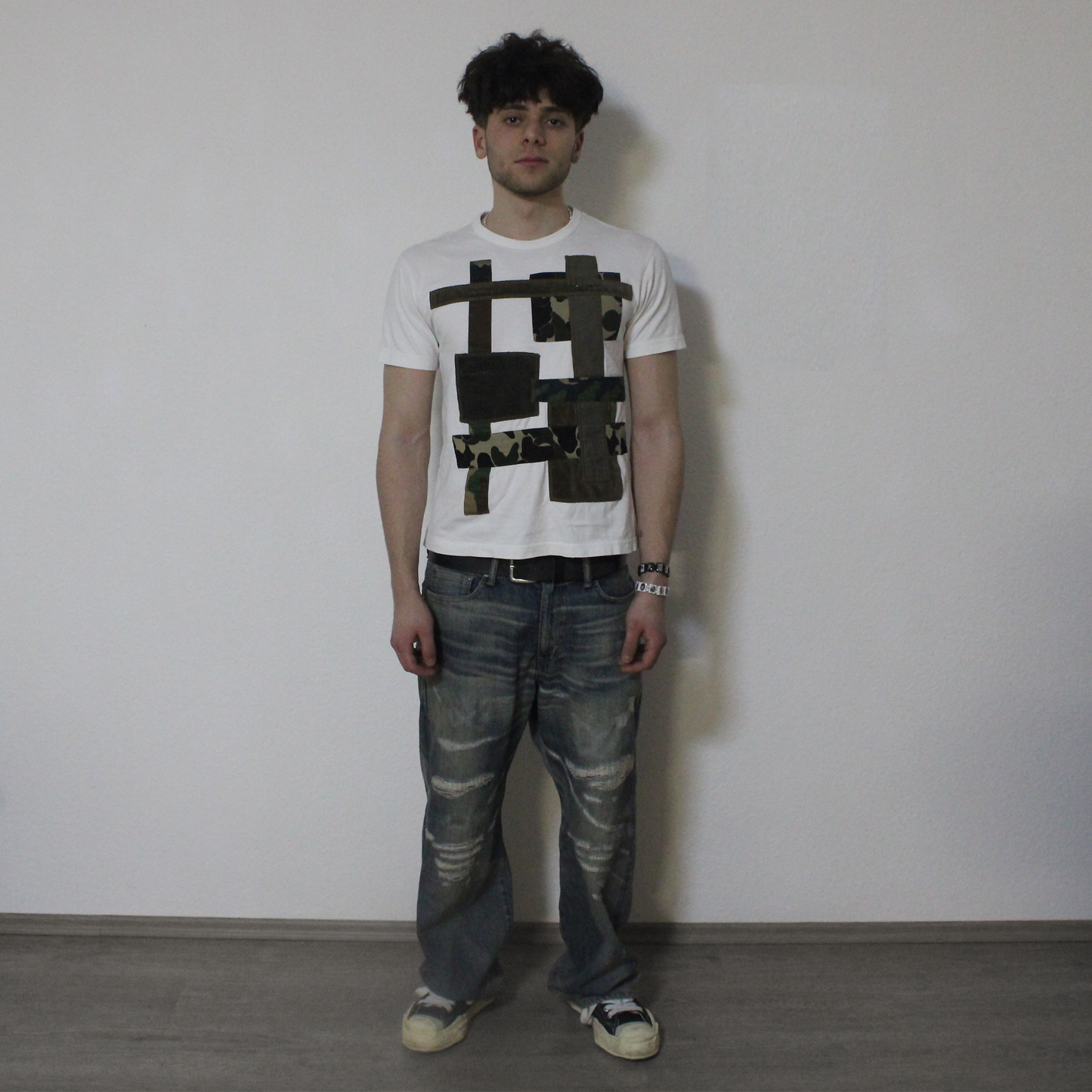 junya watanabe cdg SHIRT ss20 Multi-Patch Camouflage Tee