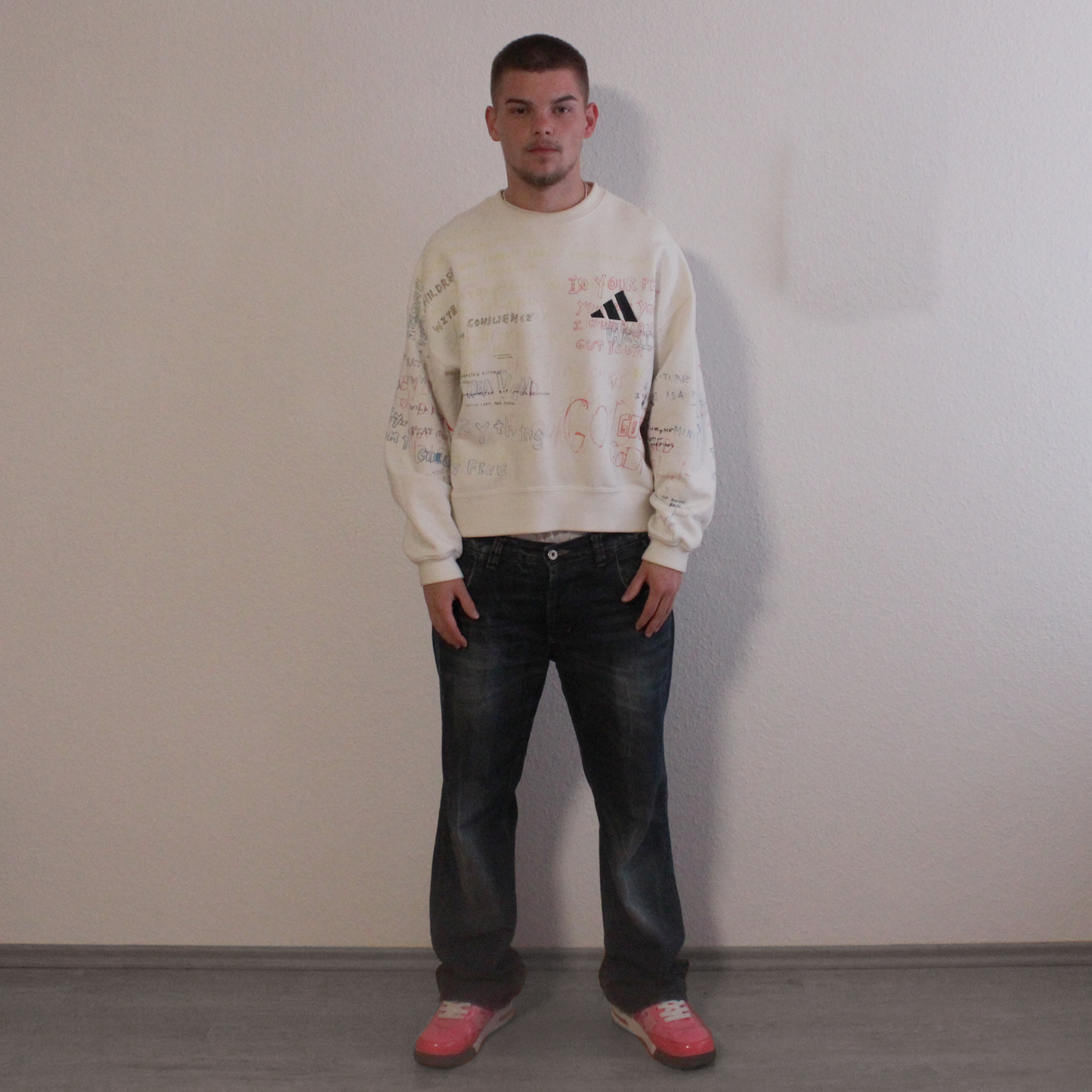 yeezy season 5 scribble crewneck