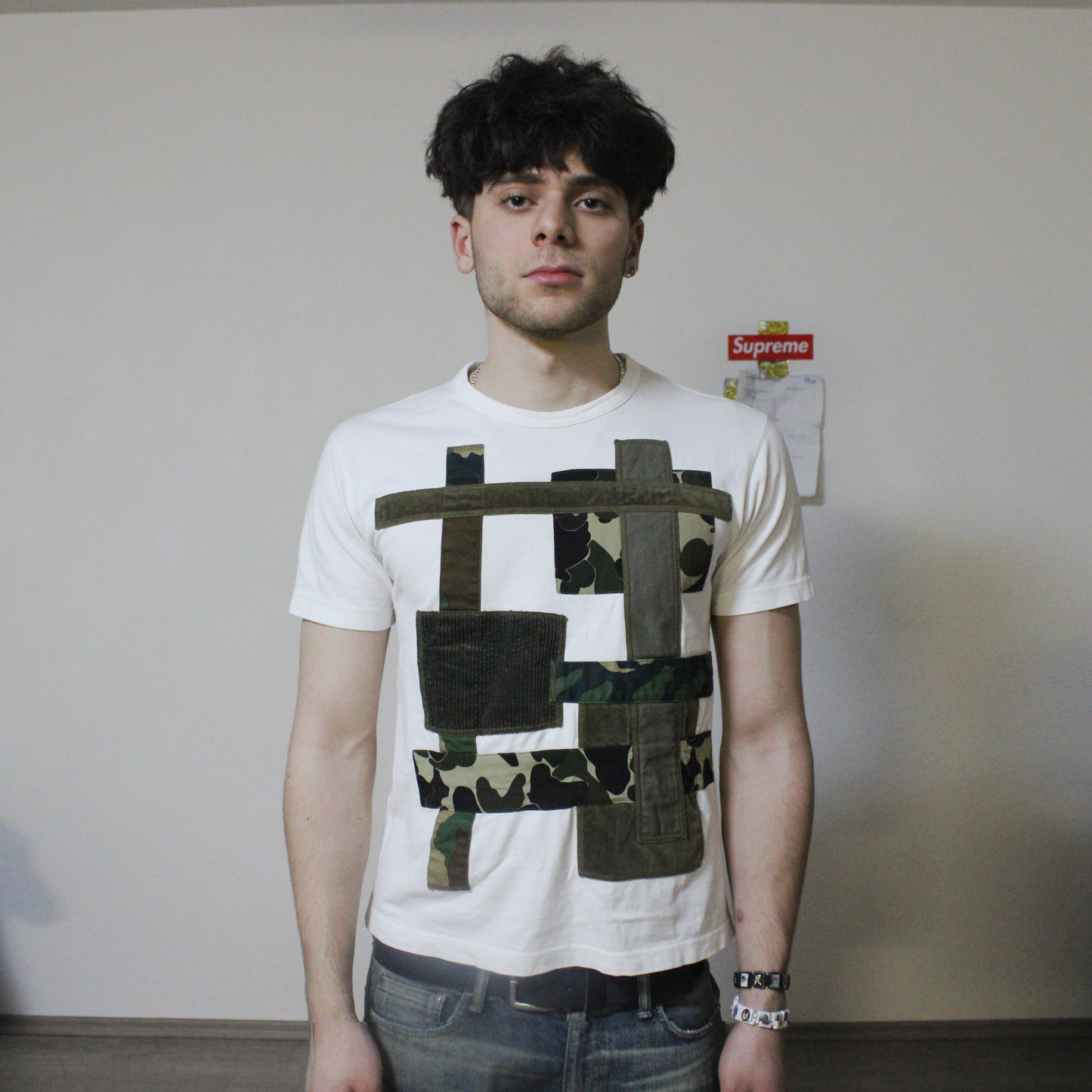 junya watanabe cdg SHIRT ss20 Multi-Patch Camouflage Tee