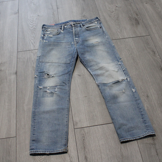 acne studios patchwork denim