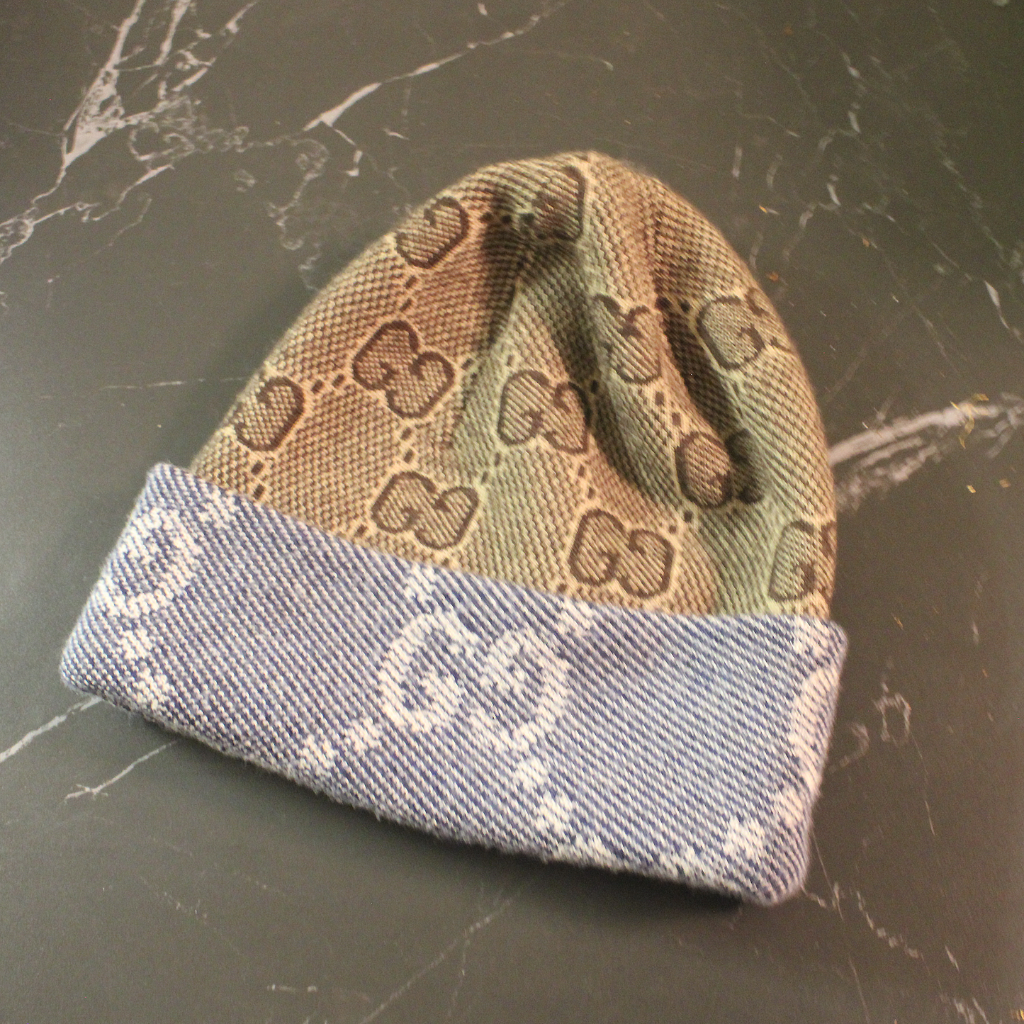 gucci fw 22 reversible GG jacquard wool beanie