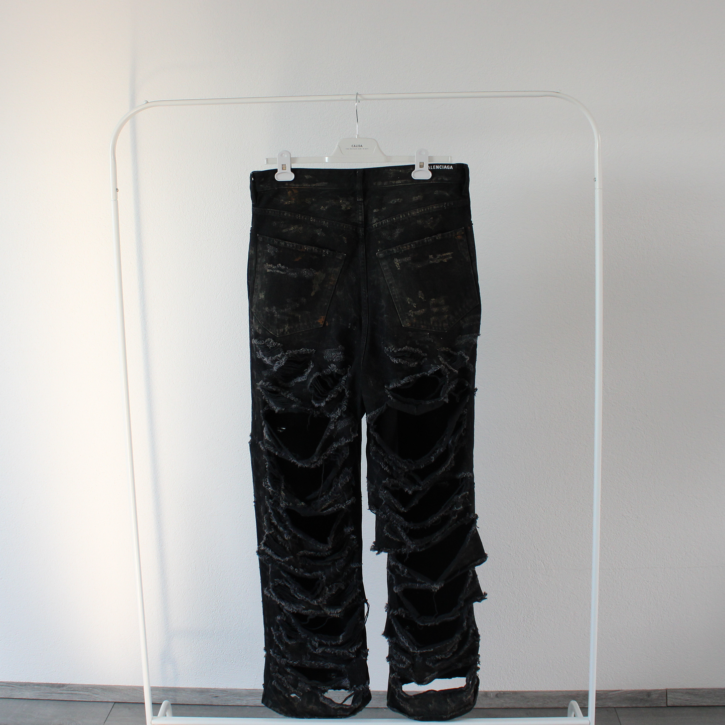 balenciaga ss23 mud show slashed denim