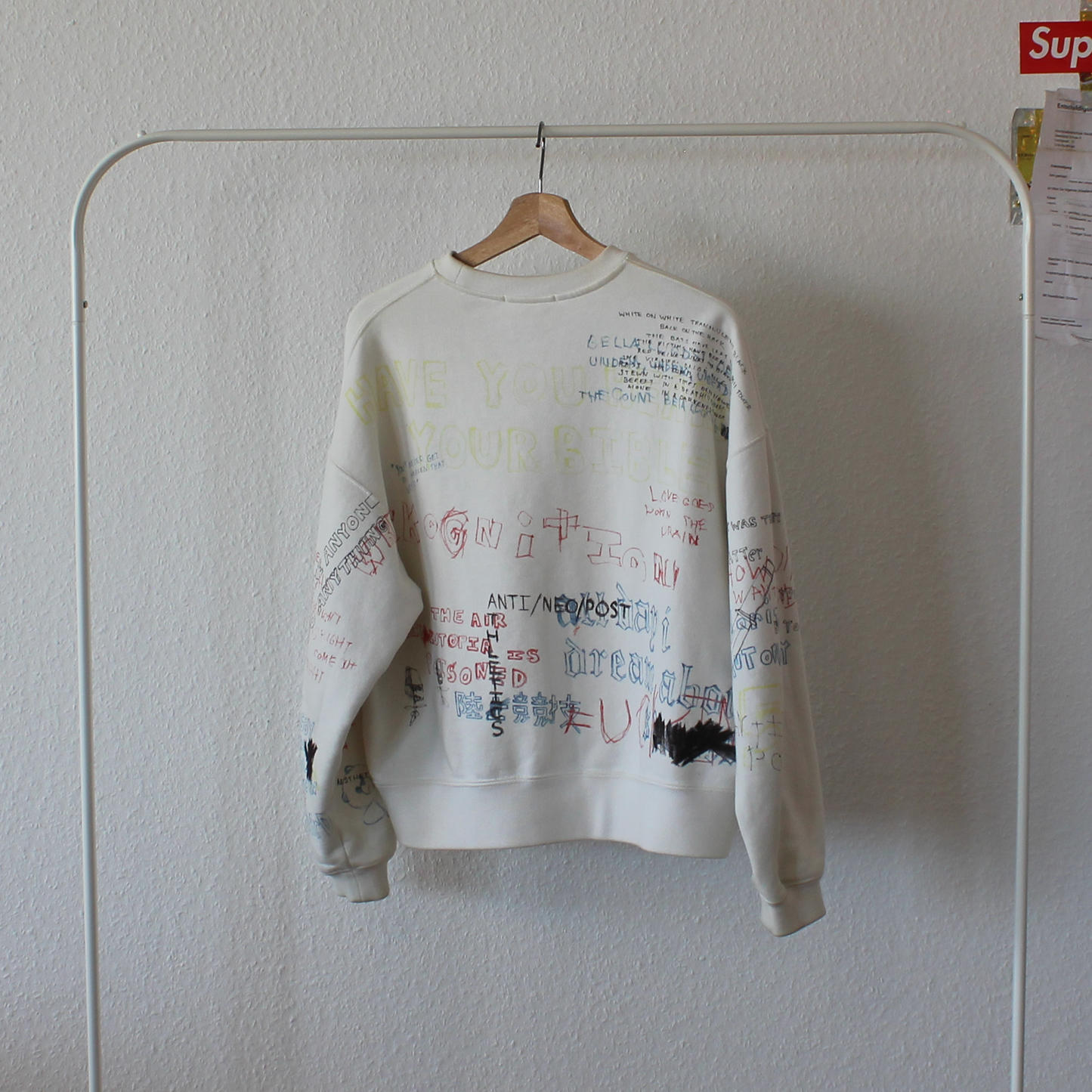 yeezy season 5 scribble crewneck